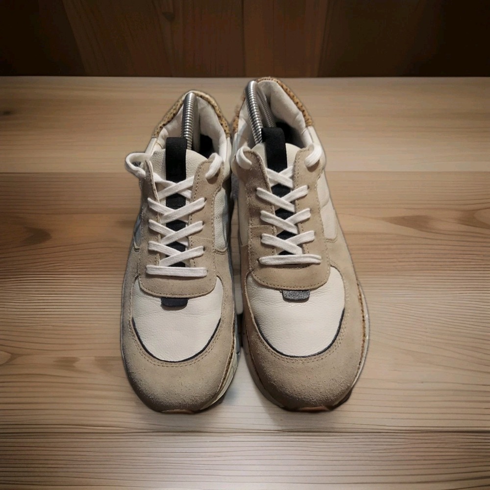Madewell Kickoff Trainer Sneakers in Leather/Suede Calf Hair‎ Size W 10M M 8.5